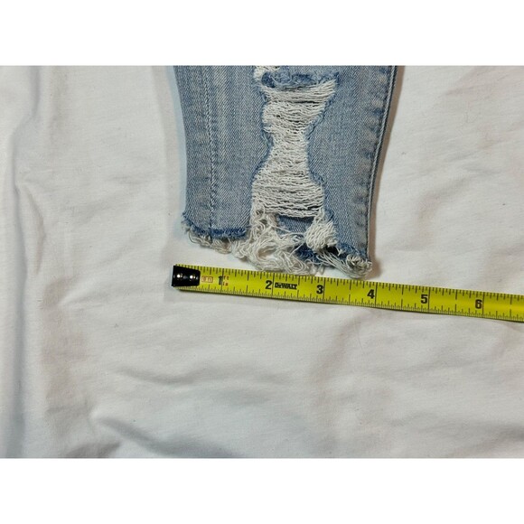 American Eagle Jeans Hi-Rise Jegging Crop Next Level Stretch Distressed Size 00 - Picture 7 of 8